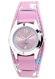 ACTIVA Watches:Juniors Flower Design Pink Fabric