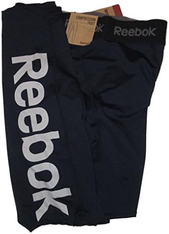 REEBOK COMPRESSION RUNNING TIGHTS TRACK PANTS NAVY M L XL