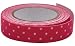 Fabscraps Self-Adhesive Decorative Ribbon Tape 5-Yard Per Roll, Red with White Dot