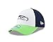 New Era NFL Seattle Seahawks Perf Block 2 9FORTY Adjustable Cap, One Size, White/Team Color