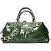 Coach Patent Leather Sabrina Duffle Sac Bag Tote 12957 Green