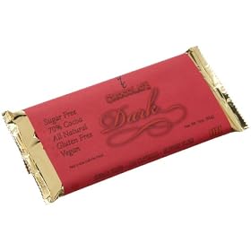 70% Cocoa Extra Dark Sugar Free Low Carb 3 oz. Bars, Twelve (12) Bars, (36 Ounces Total)