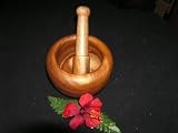 HAWAIIAN WOODEN POI POUNDER BOWL - TIKI