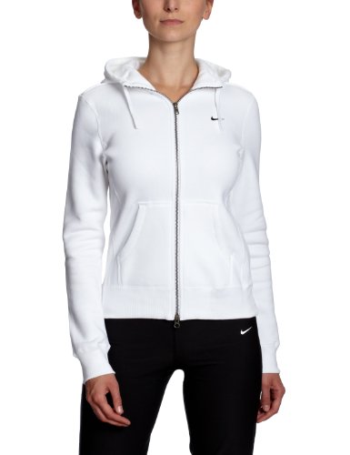 Nike Damen Pullover Squad Fleece FZ Hoody, white/dark obsidian, S Preisvergleich