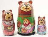 Russian Nested Dolls - Bears 3 piece set