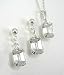Octagonal Diamante Pendant & Earring Set