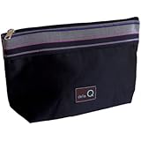della Q Small Zipper Knitting Case for Notions (7.5" W x 5" H x 2.25" D); 035 Black Stripes 1112-1-035