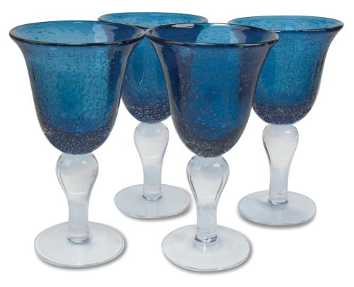 Artland Iris Slate Blue Goblet Set Of 4