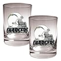 NIB San Diego Chargers NFL 2pc Rocks Glass Cup Set
