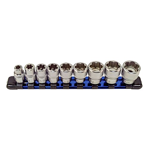 OEMTOOLS 22968 9 Piece Nut Busting Bolt Extractor Socket Set - SAE