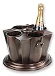 Old Dutch 818 11.5'' x 11.5'' x 10'' Antique Copper 4 Bottle Wine Chiller, RM