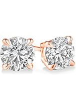 PARIKHS (IGI Certified from 0.70ct & above) Round Diamond stud Prime Quality in White, Yellow & Rose Gold 0.04ct - 2.00ct, I1 clarity