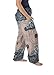 Lannaclothesdesign Women's Floral Rayon Print Drawstring Boho Harem Pants