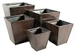 A.H.G. 2-06030-B Topfset 5-teilig, Zink, Alu-Schliff Effekt