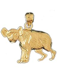 Dazzlers Solid 14k Gold Hyena Charm Pendant Available in three colors from jewelsberry (weights: 3.2 grams only)
