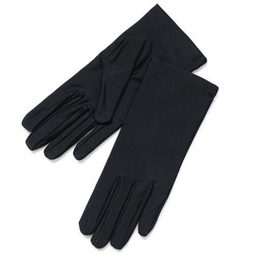 ZaZa Bridal White, Black & Ivory Nylon Formal Girl's Gloves On Sale