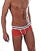 Croota Mens Underwear, Low-Rise Boxer Brief, Satin Accented Waistband, MH01L Dark Orange