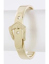 Jewelry: BAUBLES & CO METAL BELT BRACELET (Gold) - Baubles & Co