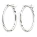 Barse Sterling Silver Long Click Hoop Earring, 4.0cm