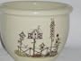 #1 Deep Bowl with Americana Birdhouses