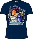  : Dragonball Z Vegeta Saiyan Circle Glow Navy Adult Tee T-Shirt