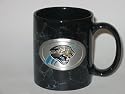 JACKSONVILLE JAGUARS 11 oz. Black MARBLE COFFEE MUG with Pewter Logo