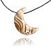Handmade Olive Wood Moon & Star Necklace