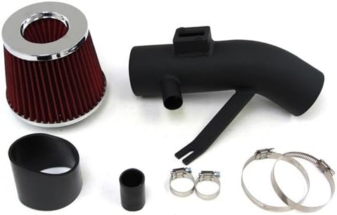 07-12 Nissan Altima V6 3.5L Black Short Ram Air Intake Kit + Red Filter / Black Hose 10 11