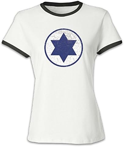 Israeli Air Force Roundel Womens Baseball Shirt Black