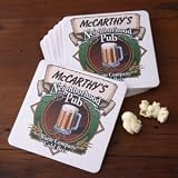 Personalized Pub Coasters Set - Neighborhood Pub