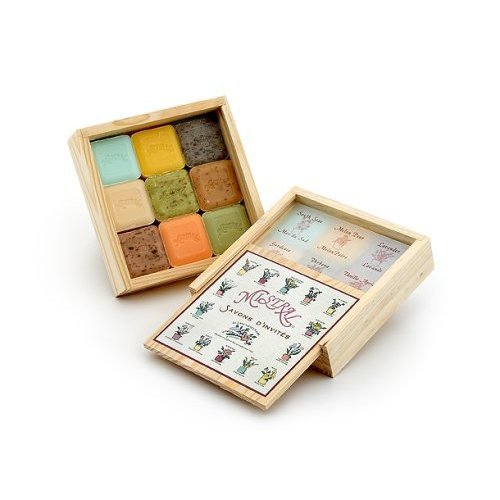Mistral Guest Soaps Wood Gift Box - 9 x 2.5g