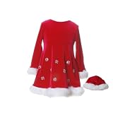 Infant Baby Girl Christmas Holiday RED MARABOU Dress BONNIE JEAN Girl 12-24M