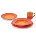 Le Creuset Stoneware 16-Piece Dinnerware Set, Flame
