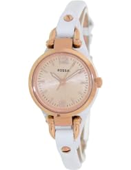 Fossil Georgia Mini Three Hand Leather Watch - White Es3265