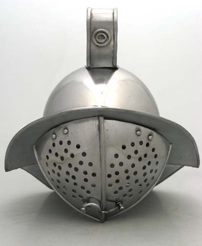 Gladiator Goliath Helmet with Steel Plume - Roman Fighting Helm