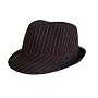 Pinstripe Lightweight Fedora Hat (More Colors Available)
