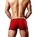 Two Pairs of Mens Red Color Soft Modal Boxer Trunks, Medium
