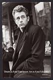 Produkt-Bild: James Dean Poster und Alu-Rahmen - Lebe Deinen Traum (b) (91 x 61cm)