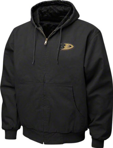 Anaheim Ducks Cumberland Canvas Zip Front Hooded Jacket - X-Large
