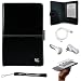 Black Synthetic Leather Protector Cover Case for Amazon Kindle Wireless Reading Device, Wi-Fi, 6" Display 3rd Generation + Includes a anti glare screen protector and Data Sync Cable + Includes a USB Travel Car Charger and a Home USB Charger