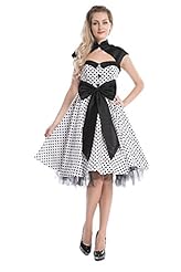 Plus Size Polka Dot Print  Vintage Party Dress  With a Bow(s)