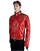 (Premium Quality Sheep Leather) Beat-it Leather Jacket - Red Color