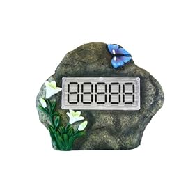 Solar Powered House Address Number Solar Rock (Large) by 