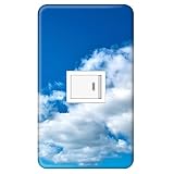 スイッチプレート カバー デザイン 青空 1つ穴