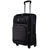 41sYWhQ13nL. SL160  Atlantic Compass 21 Expandable Carry On Spinner Suiter,Black,One Size