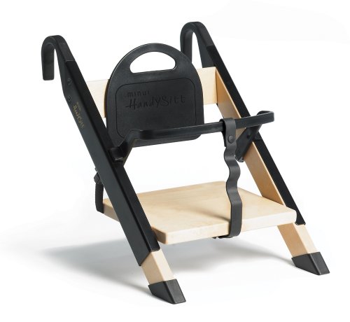 Minui HandySitt Portable Highchair Black with Birch wood Minui HandySitt Portable Highchair Black with Birch wood