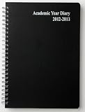 from AbbeyShake academic year diary 2012 - 2013 week to view 18 months - spiral wire wiro bound black cover WTV - for homework/student/school/college