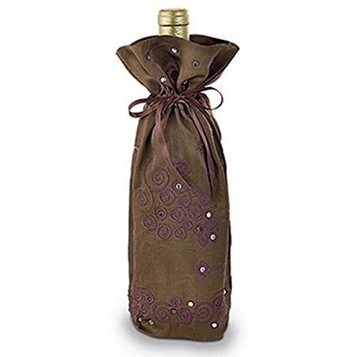 Satin Grapes Brown Fabric Wine Bottle Gift Bag - 1 Bottle 
Satin Grapes Brown Fabric Wine Bottle Gift Bag - 1 Bottle