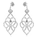 10k White Gold Champagne & White Diamond Dangle Earrings (1/3 cttw, I-J Color, I3 Clarity)