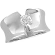 14K White Gold Diamond Solitaire Engagement Ring - 0.50 Ct.